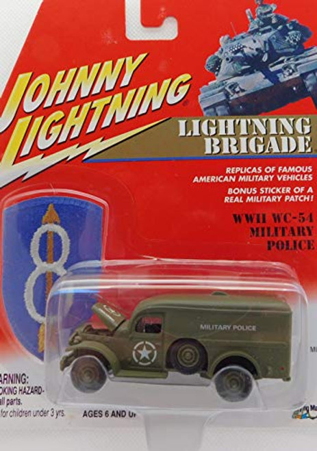 Johnny Lightning US Army Military Police Van -Olive- Brigade 1 64 Scale die-cast Bonus Sticker of Real Military Patch