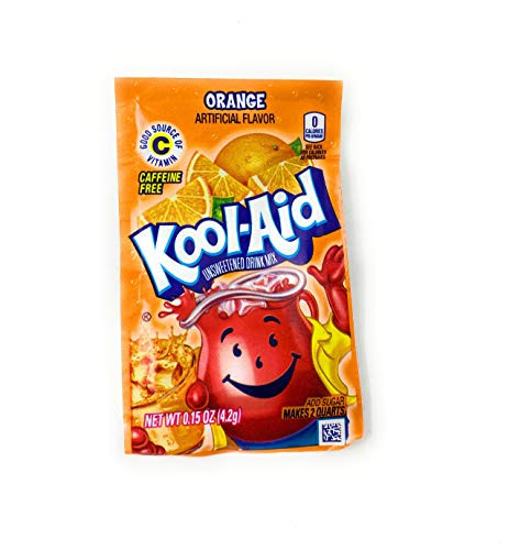 Kool-Aid Unsweetened Caffeine Free Drink Mix ~ 12 packets -Orange-