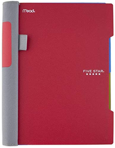 Five Star Advance Spiral Notebook  2 Subject  College Ruled Paper  100 Sheets  9-1 2 inch x 6 inch  Red New