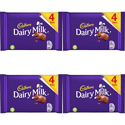 Original Cadbury Dairy Milk Chocolate Bar Pack Dairy Milk Chocolate Bars Imported From The UK England Pack of 4