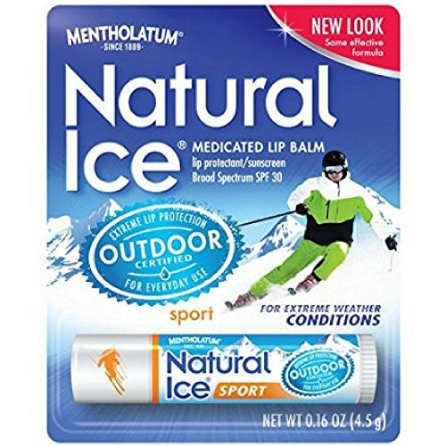 Mentholatum Natural Ice Sunscreen Lip Protectant SPF 30 Sport 1 Each -Pack of 5-
