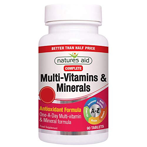 Natures Aid Complete Multi-Vitamin  and  Minerals Antioxidant Formula 90 Tabs - Good Health