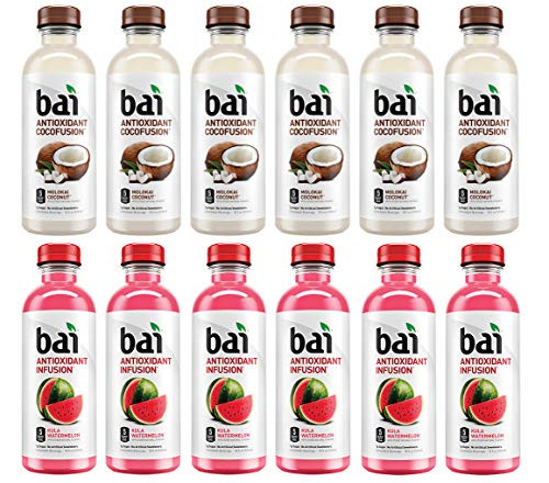 LUV-BOX Variety BAI ANTIOXIDANT Juices pack   pack of 12   18 fl oz   COCOFUSION MOLOKAI COCONUT  INFUSION KULA WATERMELON