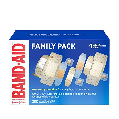 Band-Aid Brand Adhesive Bandage Family Variety Pack Sheer and Clear Flexible Bandages for Wound Care and First Aid Assorted Sizes 280 ct Band-Aid Brand Adhesive Bandage Family Variety Pack Sheer and Clear Flexible Bandages for Wound Care and First Aid Assorted Sizes 280 ct