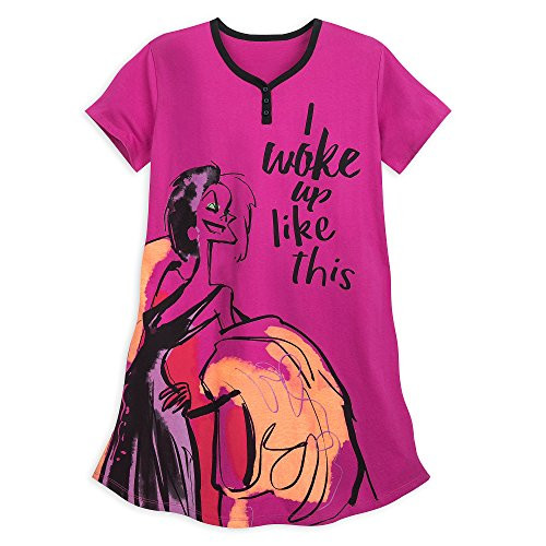 Disney Cruella De Vil Nightshirt for Women - 101 Dalmatians Size M L Multi