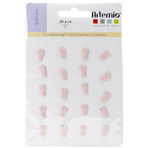 Artemio 11006235 20 Mini brads feet Pink Artemio 11006235 20 Mini brads feet Pink