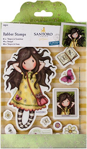 DOCrafts Gorjuss Santoro Rubber Stamp-Spring at Last