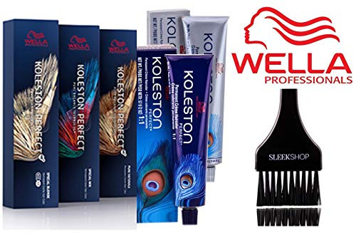 Wella KOLESTON Perfect Permanent Creme Haircolor  2 oz -with Sleek Tint Brush- -8 07 Light Blonde Natural Brown-