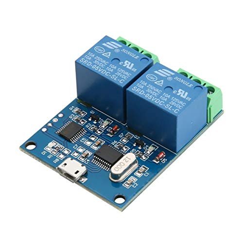 MARSPOWER LCUS-2 USB 5V 2 Channel Relay Module CH340 USB Intelligent Control Switch Serial Relay Module USB Relay Module