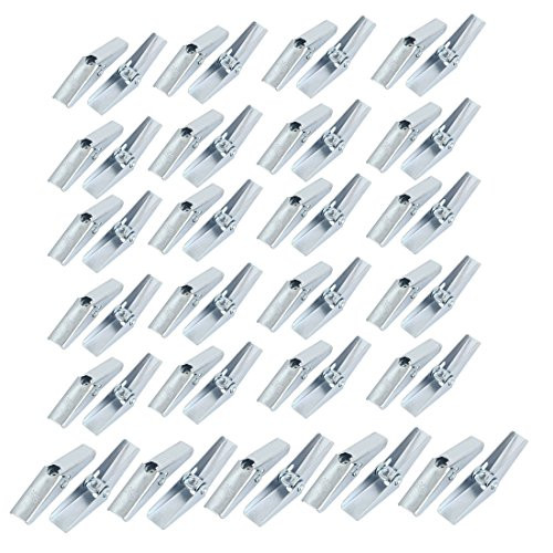 uxcell 3 16-inch Dia Female Thread Spring Loaded Hollow Wall Anchor Toggle Wing Nut 50pcs