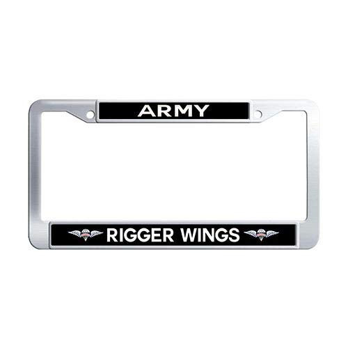 Framespolish Army Rigger Wings Car License Plate Frame Holder Stainless Steel Car Plate Cover Frame