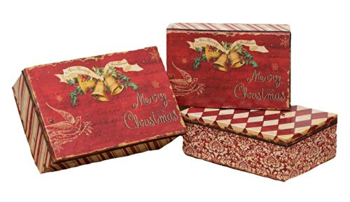 Your Hearts Delight Merry Christmas Boxes Decor, 14-1/2 by 9 by 5-Inch Your Hearts Delight Merry Christmas Boxes Decor, 14-1/2 by 9 by 5-Inch