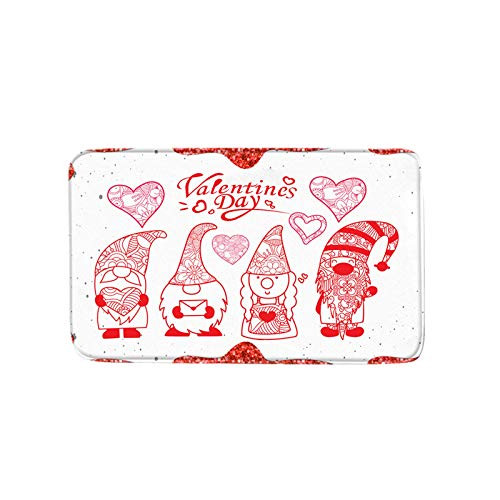 Valentine s Day Decor Welcome Doormat Happy Valentine s Day Love Carpet Cute Gnome Doormat Valentine Heart Love Doormat Entrance Way Rug Area Rug Decor Front Indoor Outdoor Door Mat