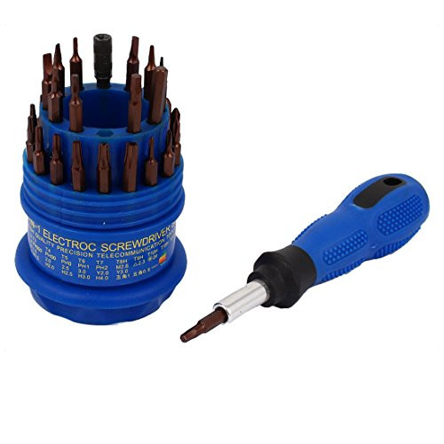uxcell Gadgets PC Laptop Repair Tools Nonslip Handle Screwdriver Set 31 in 1