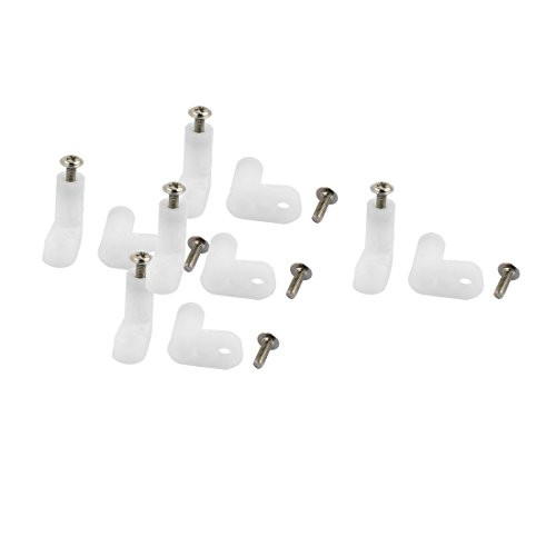 uxcell 10 Pcs Circuit Board L Shape Type Insulated PCB Spacer Plastic Feet 20mm Supporting Height with Screw