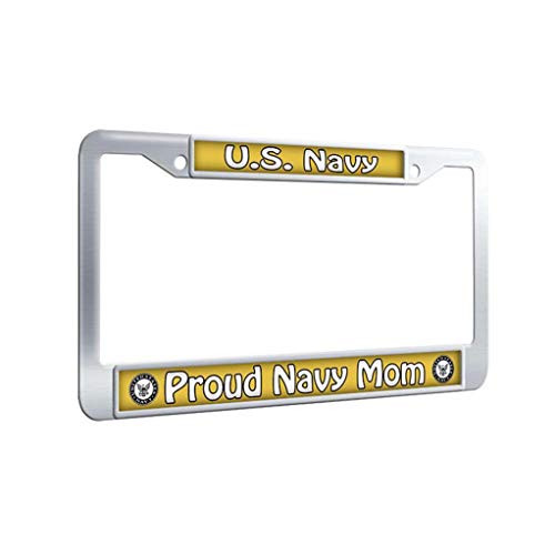 U.S. Navy License Plate Frame U.S. Navy Proud Navy Mom License Plate Frame Cute Stainless Steel License Plate Covers with Screw Caps U.S. Navy License Plate Frame U.S. Navy Proud Navy Mom License Plate Frame Cute Stainless Steel License Plate Covers with Screw Caps