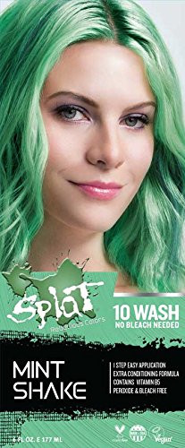 Splat - Mint Shake - 10 Wash No Bleach - Temporary Hair Dye Kit