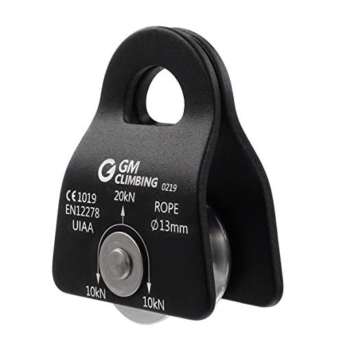 GM CLIMBING UIAA Certified Black Micro Prusik Minding Pulley 1 2 inch