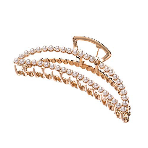 Hzling Hair Clips Elegant Non Slip Shiny Rinestone Pearl Metal Hair Clips Hairpin Hair Claws Barrette-12- Hzling Hair Clips Elegant Non Slip Shiny Rinestone Pearl Metal Hair Clips Hairpin Hair Claws Barrette-12-