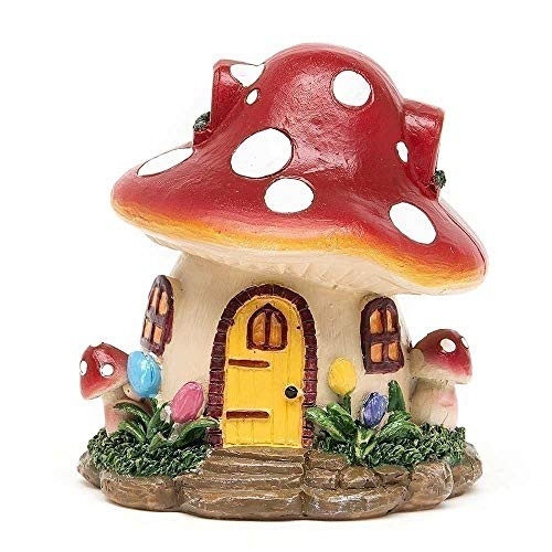 DAOB Mushroom Figurine Mushroom House Miniature Dollhouse Figurines Potted Plant Bonsai Adornment Fairy Garden Ornament Micro Landscape Resin Craft DAOB Mushroom Figurine Mushroom House Miniature Dollhouse Figurines Potted Plant Bonsai Adornment Fairy Garden Ornament Micro Landscape Resin Craft