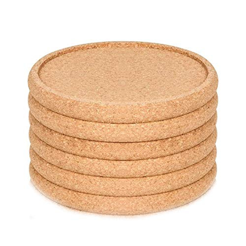 Round Drink Scald-proof Drink Coasters Mats Heat Resistant Non-Slip Coffee Cup Natural Table Mat Mug Pad Cork Coasters Placemats-6PCS- Round Drink Scald-proof Drink Coasters Mats Heat Resistant Non-Slip Coffee Cup Natural Table Mat Mug Pad Cork Coasters Placemats-6PCS-