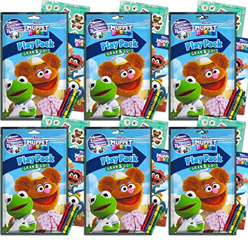 Muppet Babies Party Favors Pack ~ Bundle of 6 Muppet Babies Play Packs Filled with Stickers  Coloring Books  and Crayons -Muppet Babies Party Supplies-