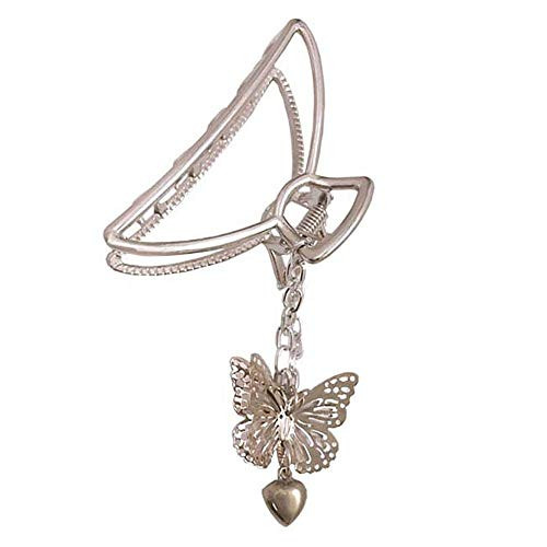 YERZ Hair Clips Large Metal Hair Claw Clips Hollow Non-Slip Butterfly Pendant Hair Catch Jaw Clamp Hair Accessories Korean Style YERZ Hair Clips Large Metal Hair Claw Clips Hollow Non-Slip Butterfly Pendant Hair Catch Jaw Clamp Hair Accessories Korean Style
