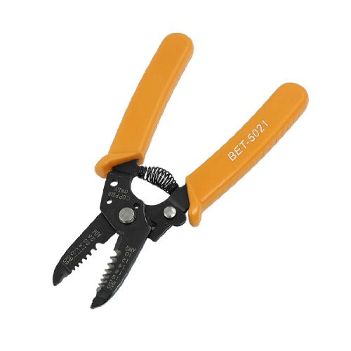 uxcell Nonslip Orange Grip 10 to 22 AWG Wire Stripper Cutter Pliers Tool 7 inches