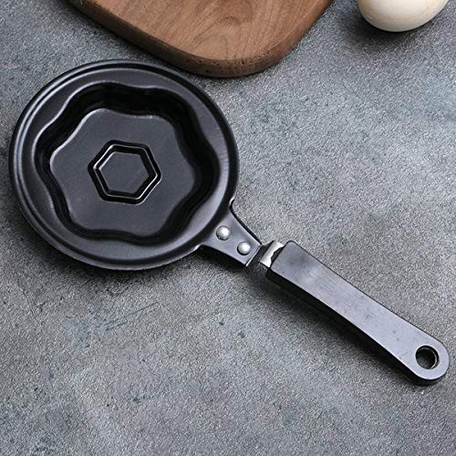 ASZX Cartoon Mini Egg Pancake Frying Pan Non-Stick Pot Molds Breakfast Maker Omelette Pan Saucepan Breakfast Home Cooking Pan-Flower-