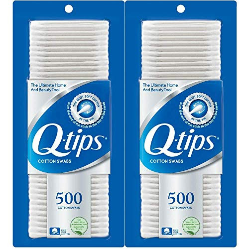 Q-tips Cotton Swabs 500 ea -Pack of 4-