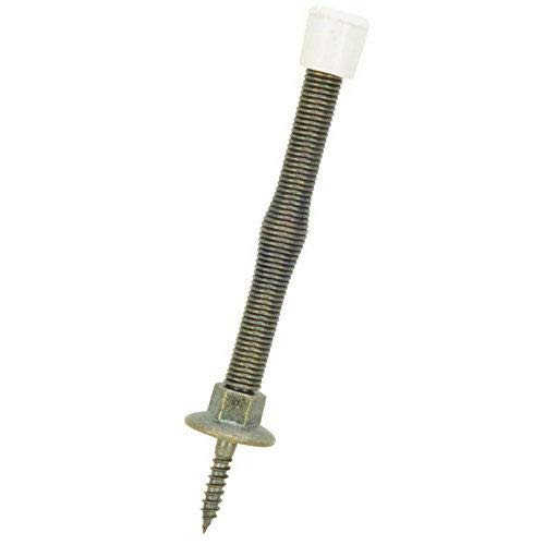 10 Pack - Designers Impressions Antique Brass Lite Duty Spring Door Stop w Rubber Bumper   0325