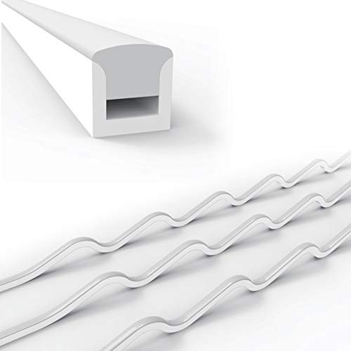 5M 16.5ft Silicone LED Channel System for 3mm DIY LED Neon Rope Light Strip  6x6mm Flexible Tube Housing Profile  New LED Aluminum Extrusion Substitutes Waterproof IP67