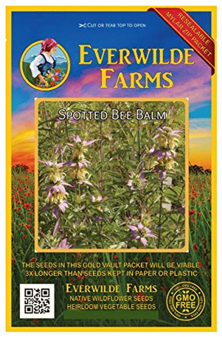 Everwilde Farms - 1000 Spotted Bee Balm Native Wildflower Seeds - Gold Vault Jumbo Seed Packet Everwilde Farms - 1000 Spotted Bee Balm Native Wildflower Seeds - Gold Vault Jumbo Seed Packet