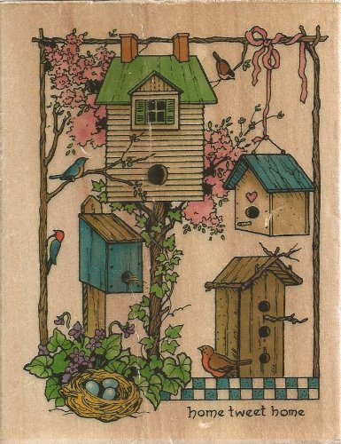 Home Tweet Home Sandi Gore Evans Wood Mounted Rubber Stamp -L25092-