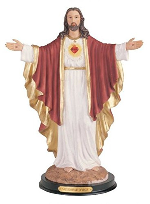 George S. Chen Imports Sacred Heart Of Jesus Holy Figurine Religious Decor, 12" George S. Chen Imports Sacred Heart Of Jesus Holy Figurine Religious Decor, 12"