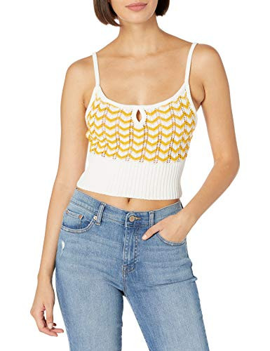 BCBGeneration Women s Sleeveless Sweater Tank  Honey Gold  MD -US 6-8-