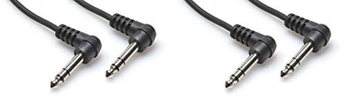 2 Hosa CSS-103RR 1 4 inch TRS 3 Foot Right Angle Balanced Interconnect Patch Cables 2 Hosa CSS-103RR 1 4 inch TRS 3 Foot Right Angle Balanced Interconnect Patch Cables
