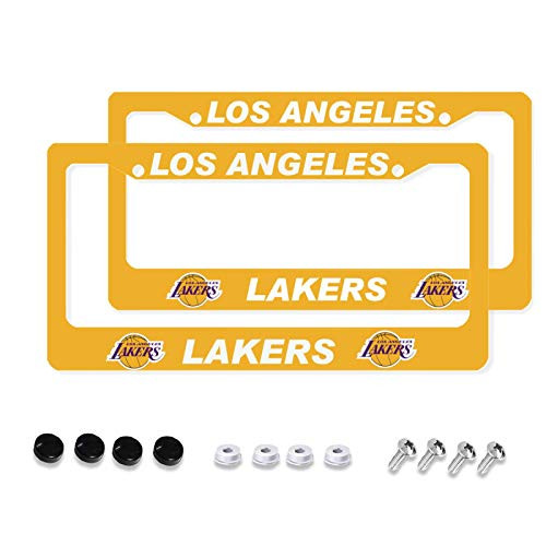 Stockdale Los Angeles Lakers License Plate Frame 2pcs Stainless Steel Licenses Plate Covers Holders
