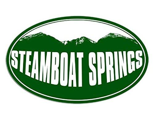 OVAL STEAMBOAT SPRINGS Colorado Mountain BG Sticker -snow ski resort-- Sticker Graphic - Auto  Wall  Laptop  Cell