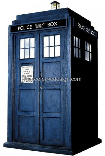Doctor Who Tardis Solo Birthday Edible Icing Image Cake Cupcake Topper for 8 inch round cake or larger