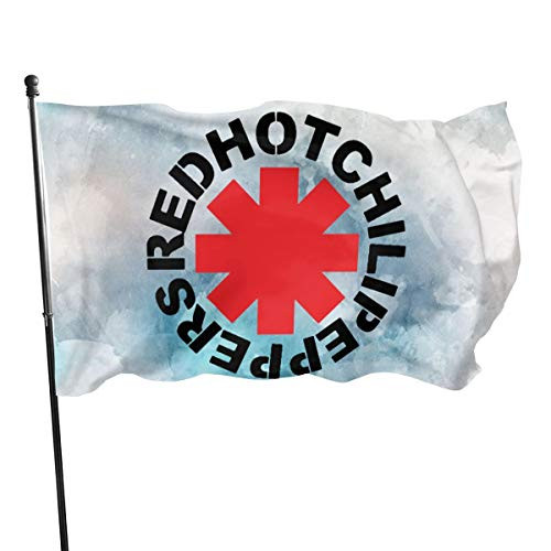 CHANGQUDD Red Hot Chili Peppers Novelty 3x5 Ft American Flag  Outdoor Banner  Family Banner  Garden Banner Black