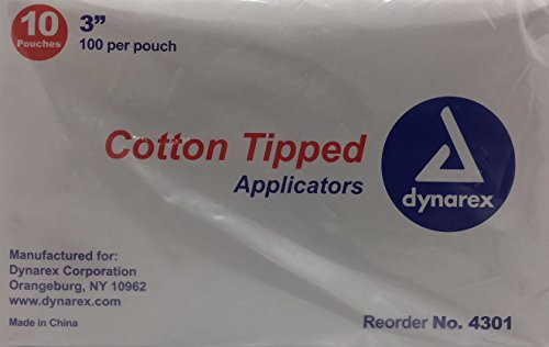 Dynarex Cotton Tipped Applicators 3 inch Bx 1000