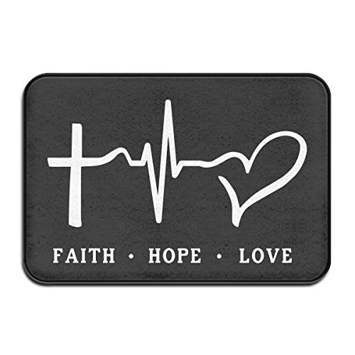 Faith Hope Love Non Slip Entrance Door Mats Bath Rug Faith Hope Love Non Slip Entrance Door Mats Bath Rug