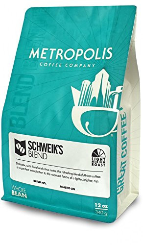 Metropolis Coffee Company - Schweik s Blend - Light-Medium Roast -Whole Bean  12 oz Bag-