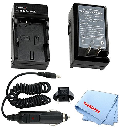 Tronixpro Car Home Charger for DMW-BCK7 Rechargeable Battery for Panasonic Lumix DMC-SZ02  DMC-SZ1  DMC-SZ5  DMC-SZ7  DMC-TS20  DMC-TS25  DMW-BCK7PP  DMW-BCK7E  NCA-YN101G Cameras  Plus  Microfiber Cloth