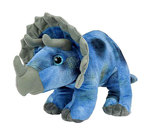 Make Your Own Stuffed Animal Cuddly Soft Stella The Triceratops 16 inch Kit with Cute Backpack. No Sewing Required