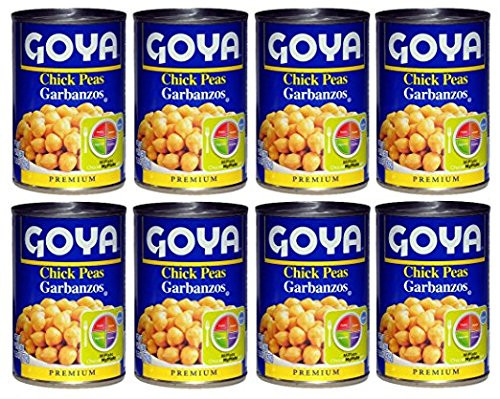 Goya Chick Peas Garbanzo 15.5 oz.cans -PACK OF 8 Cans-