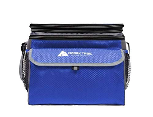 Ozark Trail 12 Can Expandable Top Soft-sided Cooler - Fits 12 Cans - Outdoor Equipment -Blue-