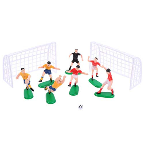 Xgood Football Player Cake Decoration Ornaments Soccer Cake Topper Soccer Player Cake Topper Sport Themed Cake Decorations -Yellow-