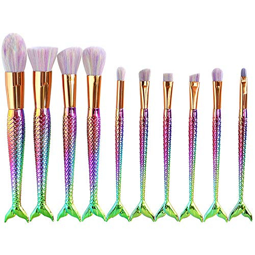 10 Pcs Makeup Brush Set Thick And Soft Beauty Tools Suitable For Beginners